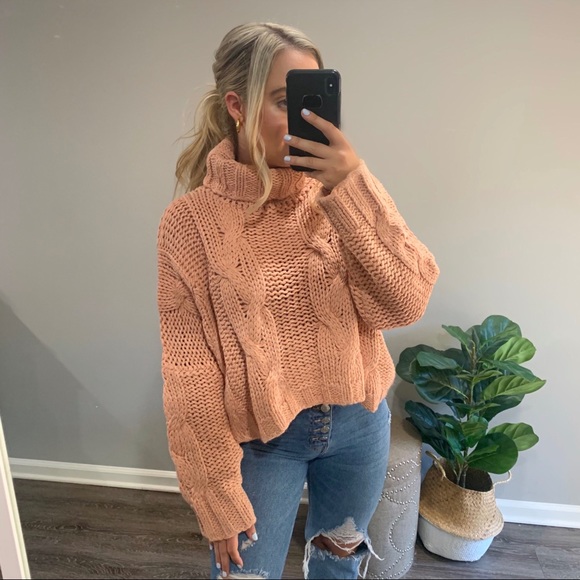 Apricot Knit Sweater - Picture 2 of 7